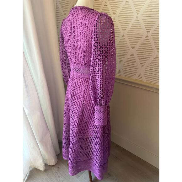 Boutique Women’s Small Purple Lace Cutout Midi Dress - Picture 8 of 9